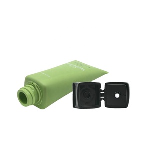 100ml sustainable PCR cosmetic plastic tubes for facial cleanser tube packaging with square cover