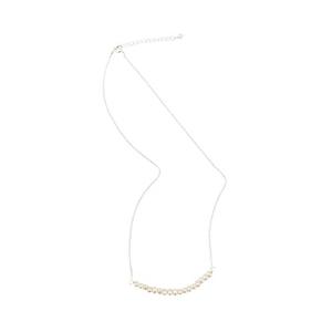 Collier en argent 925 avec petite perle d'eau douce et chaîne claviculaire souriante, style japonais simple, niche unique - Product Image 5