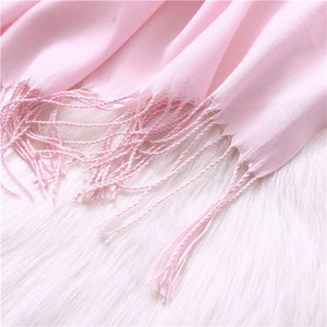 Logo personalizzato 200*70cm scialli invernali Pashmina poliestere <span class=keywords><strong>Cashmere</strong></span> <span class=keywords><strong>sciarpa</strong></span> con nappa - Product Image 6