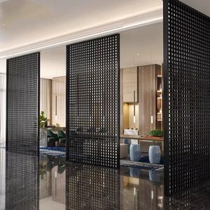 Homedeco – Cloison décorative transparente en fer forgé style Art Déco, motif <span class=keywords><strong>grille</strong></span> croisée, faite à la main, pour bureau et maison - Product Image 1