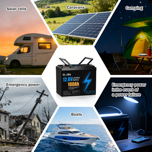 Batería Recargable LiFePO4 de 12V 100Ah de 4 Celdas con Protección IP65 a Prueba de Agua, 4000 Ciclos, para RV, Embarcaciones, Carritos de Golf, Sillas de Ruedas, Fregadoras de Pisos - Product Image 2