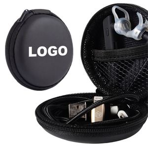 กระเป๋า EVA ทรงกลมแบบพกพาใหม่ปี 2025 กล่องเก็บสายดาต้ากันกระแทกแบบกำหนดเองได้ พร้อมซิปและโลโก้ - Product Image 1