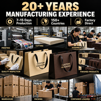 Sacs en papier kraft personnalisés en gros avec logo imprimé, en papier kraft recyclé pour vêtements et chaussures, impression offset avec traitement de surface