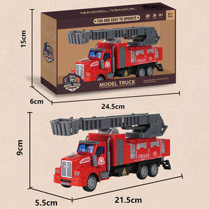 Hỗn hợp gói 6 màu đỏ nhựa cháy xe tải đồ chơi pull-back xe đồ chơi khác xe - Product Image 4