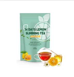 Factory Custom OEM/ODM 14 days lemon slimming tea Product Detox Tea Cleanse Fat Burn Weight Loss Tea