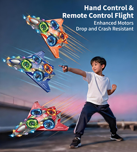 Avion télécommandé DWI Dowellin pour enfants, <span class=keywords><strong>hélicoptère</strong></span> télécommandé, avion de combat jouet avec lumière LED, vol stationnaire automatique, 360° ° Flip - Product Image 1