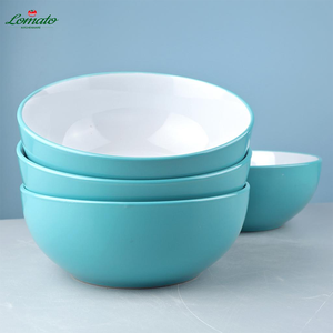<span class=keywords><strong>Bol</strong></span> en céramique <span class=keywords><strong>bleu</strong></span> coloré de 7 pouces de Chine – Meilleur prix – Grands et petits bols à dessert pour fruits, pâtes, salades – Fabriqués à la main par les fabricants - Product Image 1