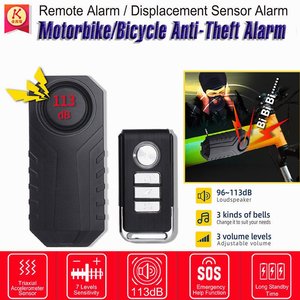 Wireless Bike Burglar Alarm 113dB Siren 3D Sensing <b>7</b> Level Sensitivity SOS Remote Control Waterproof for Bicycle Motorcycle - Product Image 2