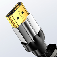 Cable HDMI SAMZHE 8K Versión 2.1 de 3FT/6FT 8K/60Hz 4K/120Hz, Cable Trenzado Delgado y Flexible con Malla de Algodón para Laptop/TV/Monitor/Proyector