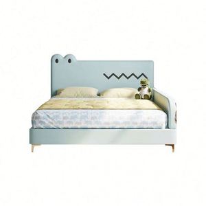 Cama Infantil de Madera con Diseño de Cocodrilo, Moderna, Minimalista, de Lujo, con Barandas de Seguridad para Niños, Ideal para Espacios Pequeños, Dormitorio con Temática Animal - Product Image 6