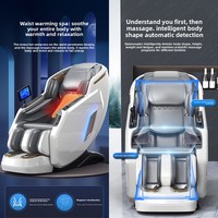 Fauteuil de massage intelligent de luxe 3D à gravité zéro avec massage des pieds, commande vocale Bluetooth, fonction de compression chaude et musique, électrique pour la maison