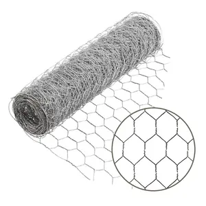 Livestock Chicken Fencing 1/2'' 1/4 Inch Hexagonal Chicken Galvanized Wire Mesh For Plastering