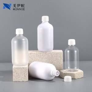 Minnie <b>Plastic</b> Cosmetic Bottle 300ml 500ml Boston Shape Screw Cap Skincare <b>Packaging</b> Filling Bottles - Product Image 4