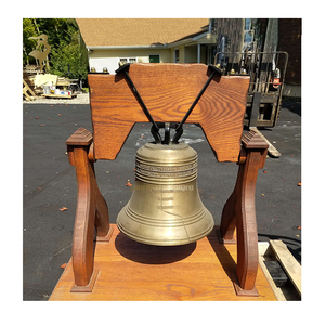 Nouveaux produits design cloche <span class=keywords><strong>en</strong></span> bronze suspendue striée <span class=keywords><strong>en</strong></span> laiton de 18 pouces de diamètre à vendre - Product Image 2