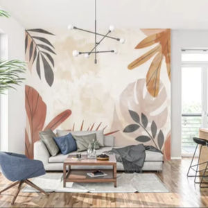 Carta <span class=keywords><strong>da</strong></span> Parati Murale con Foglie Tropicali, Stampa Botanica ad Acquerello su Misura per <span class=keywords><strong>Camera</strong></span> <span class=keywords><strong>da</strong></span> <span class=keywords><strong>Letto</strong></span> e Soggiorno, Decorazione Casa, Resistente al Fuoco B1 - Product Image 1