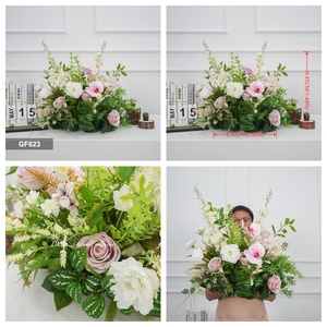 High-End Florals Wedding Aisles Flowers <b>Artificial</b> <b>Hydrangea</b> Wedding Aisles Flower Runner for Wedding Floor Decor - Product Image 2