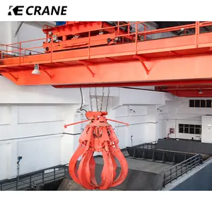 Material Scrap Handling Equipment Electric Grab Bucket Crane