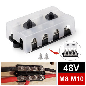 ขั้วต่อแบตเตอรี่แบบสองแถว M8 M10 สำหรับการแปลง RV และเรือยอชท์ - Product Image 3