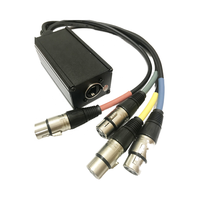 Cat5e Ethercon vers 4 Xlr femelle Convertir Con Snake 0.5mtr 4 canaux xlr femelle câble snake box 4 canaux XLR Drop Snake