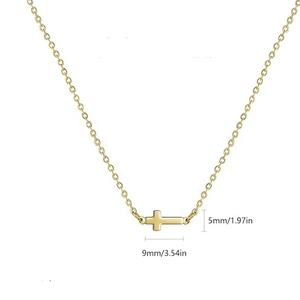 2024 Mode Goud Kruis Ketting Metalen Dunne Ketting Ketting Voor Vrouwen Verjaardag Strand Feest Prom Sieraden Cadeau - Product Image 4