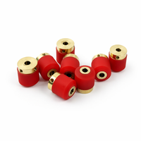 Support d'amortissement en silicone personnalisé, insert en laiton, roue recouverte de caoutchouc, amortisseur de chocs pour équipement de transport AGV