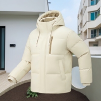 Veste en duvet pour homme avec logo personnalisé, nouvelle mode d'hiver, veste en duvet épaisse et chaude à capuche, décontractée, pour les sports de plein air