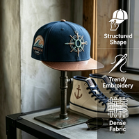 Gorra de Béisbol Plana Bordada con Logotipo Personalizado al por Mayor, Gorra Estructurada con Cierre a Presión, Unisex, Ropa Urbana, Gorra Deportiva para Equipos, de Algodón