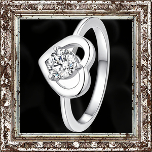 Wedding <b>Rings</b> for Women Moissanite White Gold Heart Shape Prong Setting Trendy Bridal Engagement <b>Ring</b> <b>Adjustable</b> S925 - Product Image 3