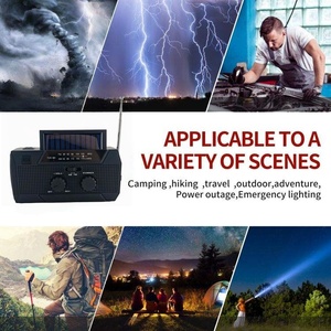 En Stock, Radio Solar de Emergencia de 5000mAh, Resistente al Agua IPX3, Radio AM/<span class=keywords><strong>FM</strong></span> con Manivela y Linterna Súper Brillante de 3 Modos para Senderismo - Product Image 6