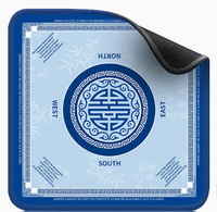Tapis de Mahjong Portable Transfrontalier en Diatomite Antidérapant, Insonorisant, Écologique, Résistant à l'Eau, Imprimé Floral, Style Américain