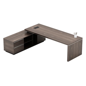 Bureau de direction de luxe haut de gamme en bois MDF, chaise de bureau exécutive en bois massif, mobilier de bureau - Product Image 6