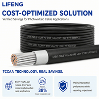 Cable Solar de Doble Núcleo TCCAA TUV 2 PfG 2642 1500V DC, Cable Fotovoltaico de Aleación de Aluminio de 2x10mm2 para Sistemas de Energía Doméstica y de Autocaravanas