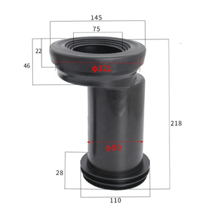 Factory Price Modern Bathroom Toilet Pipe Concealed Mechanism PP+<b>Rubber</b> Gasket Easy Installation Fits 4 Inch Outlet Hidden Water - Product Image 3