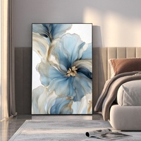 Impression d'art moderne personnalisée, fleurs, toile murale pour salon, avec cadre en métal, peintures acryliques UV suspendues, décoration pour la maison et l'hôtel