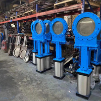 Válvula de Compuerta Neumática de Acero Inoxidable Fundido de Alta Calidad Marca HQ Tipo Brida para Uso Industrial a Alta Temperatura