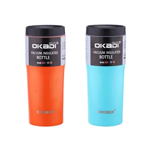 Custom Logo 480ML 16OZ Stainless Steel Thermos Double Wall Outdoor Sports Portable Vacuum Insulated Drink Water Bottle Flask Mug