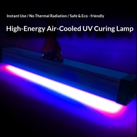Lampe UV LED de polymérisation 98 UI, couleur violette unie, refroidie par air, haute puissance, 110V, angle de faisceau 60°, sans ombre, pour adhésifs et encres, usage domestique, AC