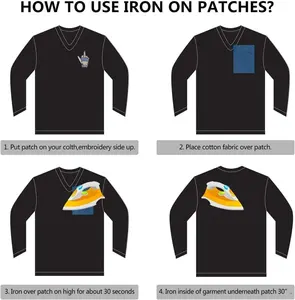 แผ่นปักลายกะโหลกแผ่นพีวีซีรีดติดเสื้อสำหรับเสื้อผ้าสำหรับงานประดิษฐ์เสื้อแจ็กเก็ตมีความร้อนผ้ายีนส์ - Product Image 6