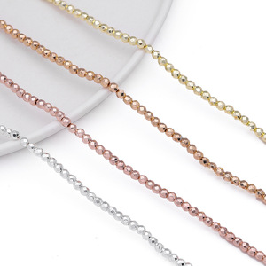 Perles facettées en pierre de calcare noire, perles rondes en vrac pour la fabrication de bijoux, accessoires DIY, vente en gros, origine Yiwu, été 2025 - Product Image 5
