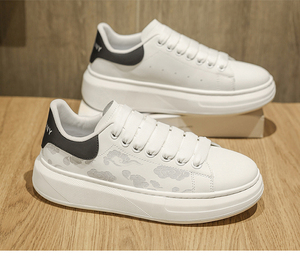 <span class=keywords><strong>Scarpe</strong></span> <span class=keywords><strong>Sportive</strong></span> Bianche Allacciate Antiscivolo con Rialzo Interno e Suola Spessa per Primavera Autunno Inverno 2026 - Modello Caldo e di Tendenza - Product Image 5