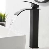 Usine En Acier Inoxydable Salle De Bains Bassin Robinet Carré Cascade Bec Mélangeur Robinet D'eau Mitigeur Lavabo Robinet