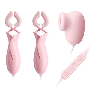 USB Weibliche Utensilien Muster Vibrierende Sexspielzeug <span class=keywords><strong>Mako</strong></span> Saugen Doppel brust Clip Adult Supplies - Product Image 6