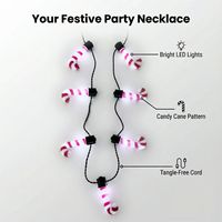 Bastones de Caramelo Navideños de Plástico con Luces LED de 90cm, Decoraciones de Collar Brillantes, Novedad en Venta para Fiestas de Navidad y Año Nuevo