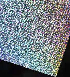 Film autocollant holographique en BOPP imprimable par jet d'encre et laser, autocollants imperméables à l'eau effet verre brisé - Product Image 5