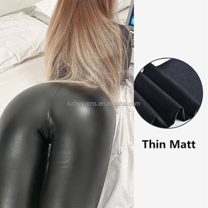 Pantalons en PU chauds à taille haute pour femmes, leggings en <span class=keywords><strong>simili</strong></span> <span class=keywords><strong>cuir</strong></span> élastique, pantalons d'hiver pour femmes grandes tailles, pantalons élastiques pour femmes - Product Image 4