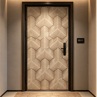 Revêtement de porte en film PVC à base de MDF, substrat semi-finie pour porte d'entrée d'appartement, projet commercial