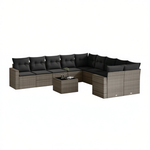 Grey Garden <b>Sofa</b> <b>Set</b> D0100X3X4DP Outdoor Rattan Contemporary Waterproof Furniture - Product Image 1