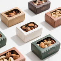 OEM Pochettes pliables en papier recyclé écologique 350g-400g avec fermeture magnétique et gaufrage pour sushis, snacks, barres protéinées et noix