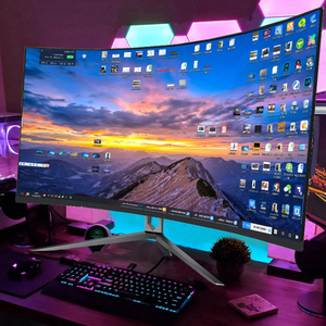 Écran PC <span class=keywords><strong>Incurvé</strong></span> de Jeu Borderless 22 Pouces, LED IPS Full HD, 144 Hz/165 Hz, Sans Cadre, Fabrication en Gros pour Gamer - Product Image 2