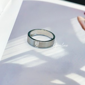 14K Vàng 1CT Phòng Thí Nghiệm-Grown Kim Cương Người Đàn Ông Của Engagement <span class=keywords><strong>Ring</strong></span>, 6.03G Thẳng Chải Ban Nhạc, Tối Giản Đồ Trang Sức Sang Trọng Cho Chú Rể - Product Image 4